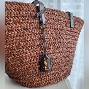 Saint Laurent
Panier Bag in Raffia